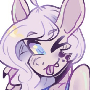 Illustration of a white dragon character. They are winking and sticking out their tongue.